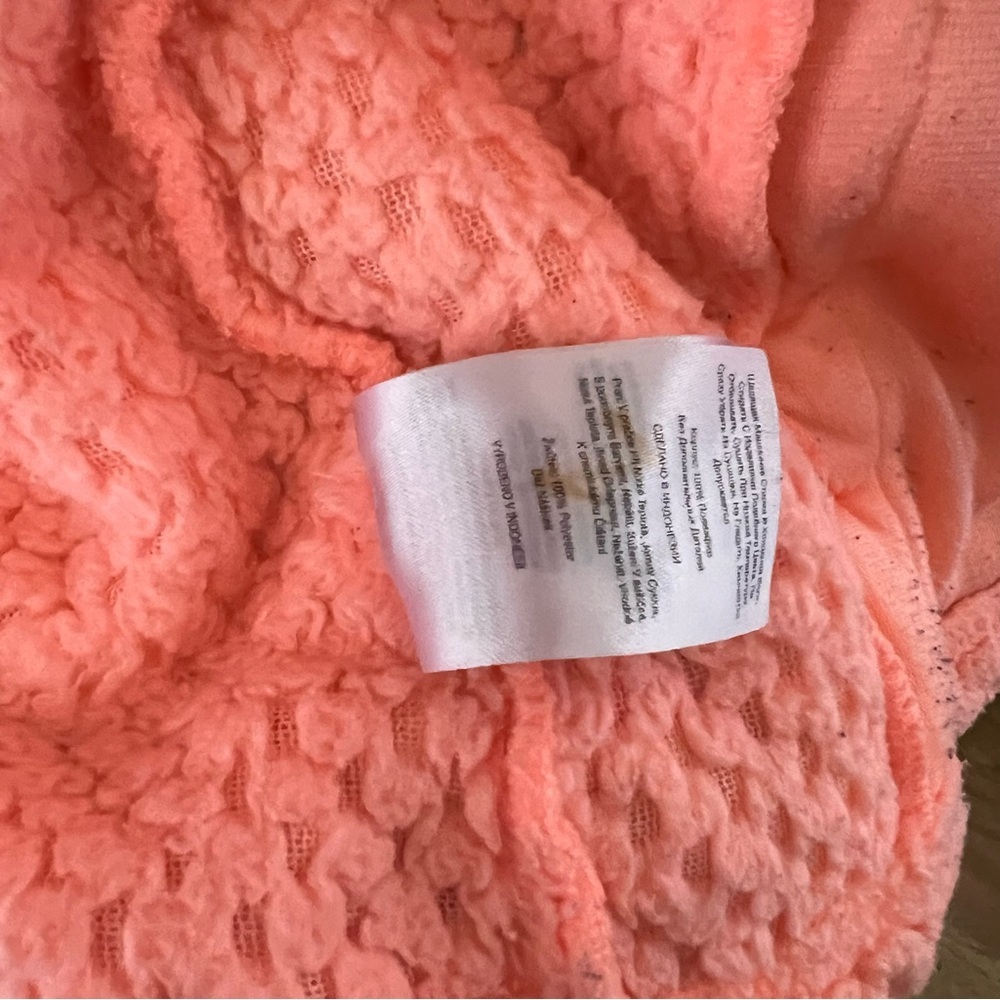 Columbia: Geometric Print Zip Up Soft Fleece Zip Jacket Neon Peachy Orange XXS - Picture 7 of 9